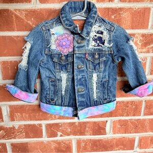 upcycled Levi's denim jacket size 9 months